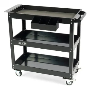 Cărucior de Scule Deluxe HBM 9696 – 3 Niveluri, 76 cm, Negru Super ofertă
