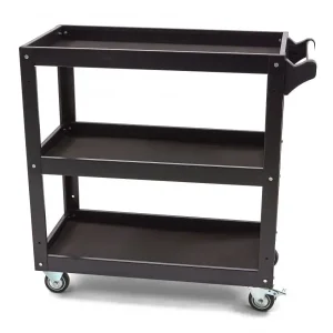 Cumpărături sigure Cărucior de Scule HBM 9082 – 3 Niveluri, Metalic, 78,5 cm, Negru