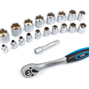 Set 3/8 tubulare 20 piese – HBM7805 Reducere specială
