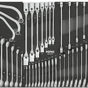 Vezi acum Set chei combinate, inelare | SFS-M 47 piese – Sonic 604702