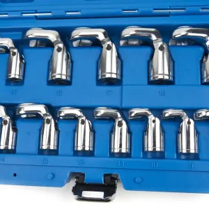 Set chei conducte articulate 12 piese cu antrenare de 3/8″ – HBM 10182 Ultima șansă