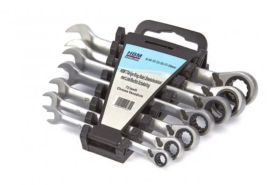 Doar azi Set chei cu clichet, 7 piese, 8-19mm – HBM 6327