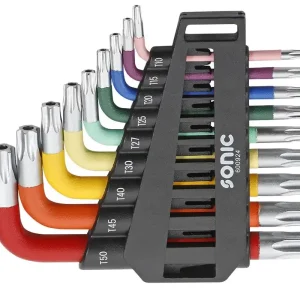 Calitate înaltă Set chei torx cu gaura, 9 piese Sonic 600924
