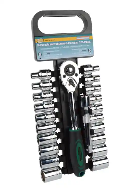 Lichidare de stoc Set chei tubulare 1/2″, 22 piese – Mannesman M29106