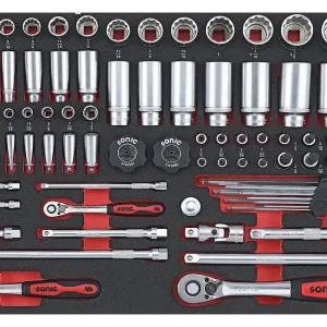 Set combinat tubulare SAE 1/4″, 3/8″ și 1/2″ SFS-M 93 piese – Sonic 309303 Preț mic
