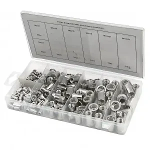 Set piulite nituibile Aluminiu, 150 buc – HBM 4099 Livrare gratuită