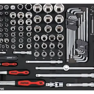 Set scule 1/4″ + 3/8″ + 1/2″ | SFS-M 160 piese – Sonic 316001 Calitate înaltă