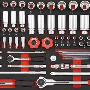 Set scule 1/4″ + 3/8″ +1/2″ SFS-M | SAE 93 piese – Sonic 309301 Reducere extra