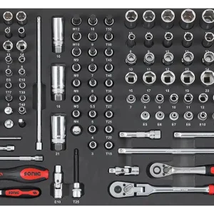 Set scule 1/4″ + 3/8″ SFS-M | 142 piese – Sonic 214201 Reducere