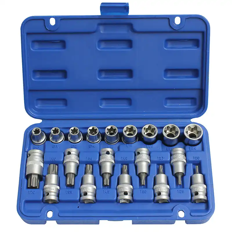 Noutate Trusa biți TX/E-Profil 1/2” 19 piese – Normex 21-219