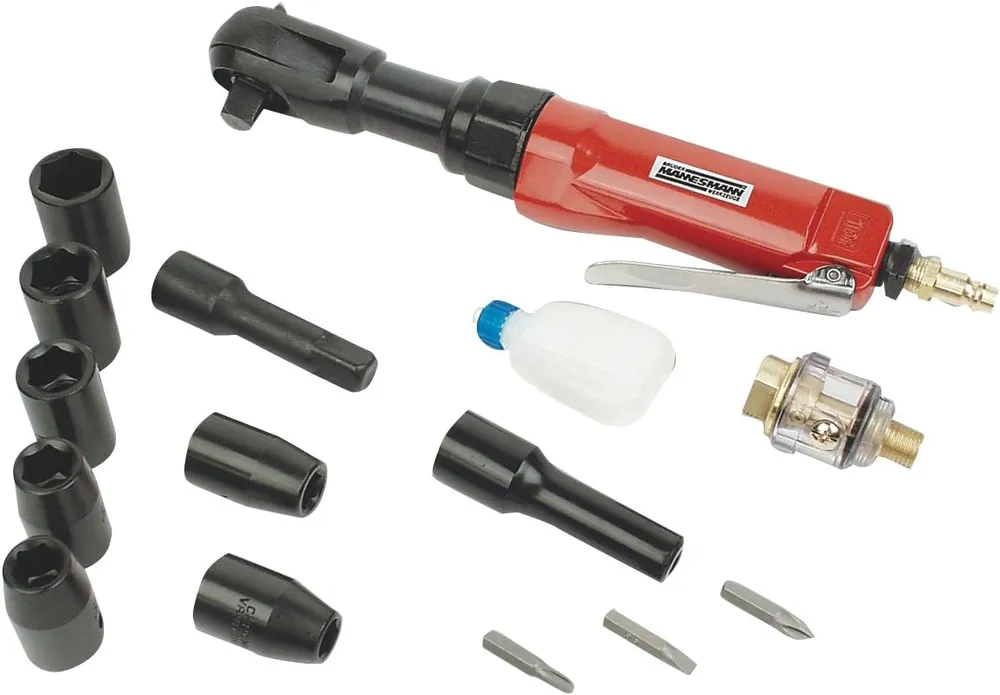 Preț promoțional Trusa clichet pneumatic 1/2 I 15 piese – Mannesmann 1531