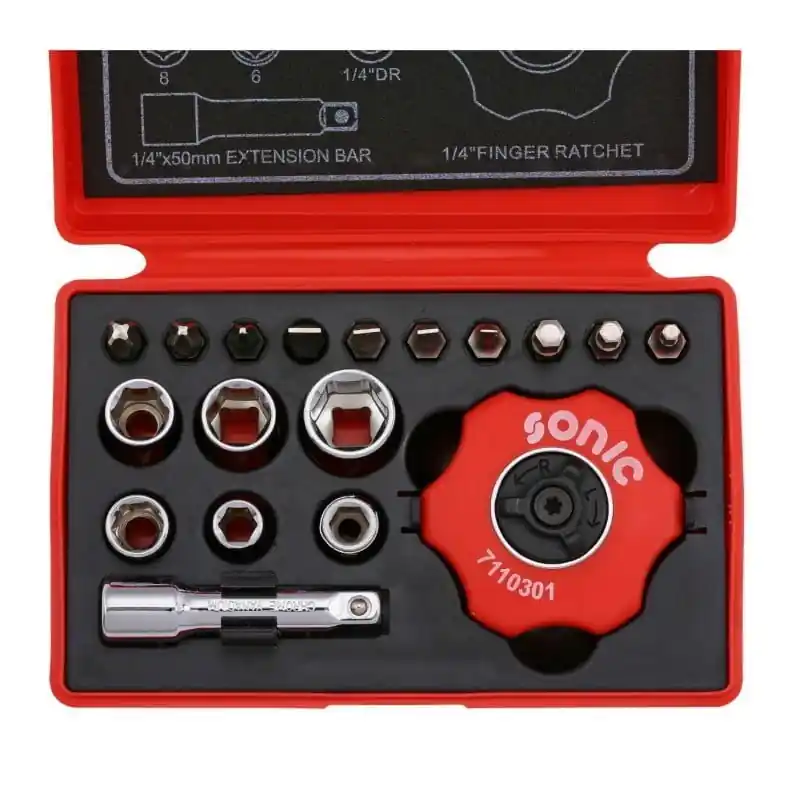 Trusa scule 1/4 19 piese – Sonic Equipment 101901 Disponibil imediat