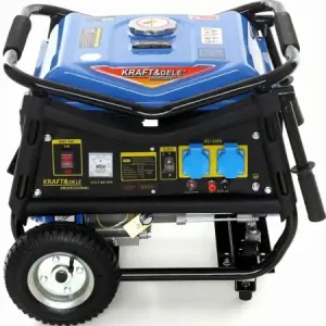 Agregat de curent monofazat KraftDele KD142, 3000 W, 230 V și 12 V, motor 4 timpi, cu roți transport Retur ușor