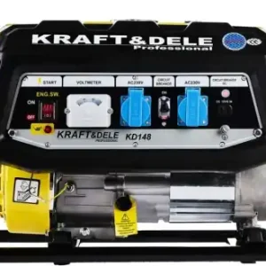 Agregat de curent pe benzină KraftDele KD148, 3500W, 230V/12V, generator monofazat pentru alimentare de rezervă Transport gratuit