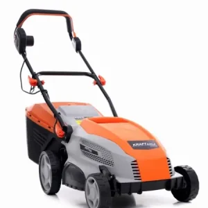 Ieftin Mașină de tuns iarba electrică KraftDele KD5078, 2300W, lățime de tăiere 36 cm, coș 40L, reglaj înălțime 20-70 mm