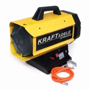 Aerotermă pe gaz LPG KraftDele KD11735 45 kW cu reductor și furtun, pentru încălzire rapidă în atelier, garaj și șantier Promoție