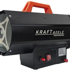 Ofertă limitată Aerotermă pe gaz LPG 25 kW KraftDele KD11734 cu reductor și furtun, pentru atelier, garaj, hală și spații gospodărești