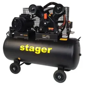 Stager HMV0.6/200-10 compresor aer, 200L, 10bar, 600L/min, trifazat, angrenare curea Nu rata