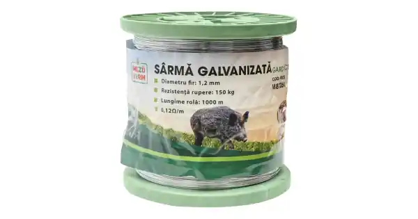 Preț promoțional Sarma galvanizata pentru gard electric 1,2mm x 1000m Mezofarm