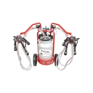 Aparat de muls vaci cu 2 posturi, bidon aluminiu 40L, rezervor vid si pompa uscata Breckner Germany Super ofertă