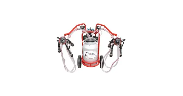 Aparat de muls vaci cu 2 posturi, bidon aluminiu 40L, rezervor vid si pompa uscata Breckner Germany Super ofertă