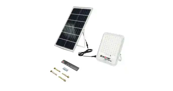 Cel mai vândut Proiector LED 20W cu panou solar 35W baterie 3,2V/30Ah Breckner Germany