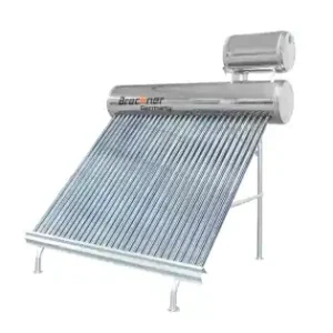 Livrare rapidă Panou solar nepresurizat inox cu 30 tuburi pentru apa calda, boiler 210L, 2020x2200x1820mm Breckner Germany