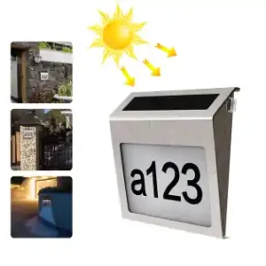 Lampa LED 0,18W cu afisare numar, panou solar 2V/80mA si baterie 1,2V/1200mAh Breckner Germany Retur ușor