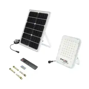 Calitate înaltă Lampa LED cu panou solar monocristalin senzor de miscare si telecomanda 25W Breckner Germany