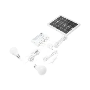Retur gratuit Sistem pentru iluminat cu 2 becuri, panou solar 5V/5,5W si 1xUSB incarcare telefon Breckner Germany