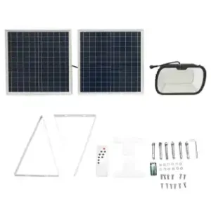 Reducere extra Lampa LED 240x0.5W cu panou solar 35W si baterie 7.4V/15Ah Breckner Germany