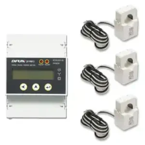 Kit releu putere DFUN DFPM93 smart meter, trifazic 3x220-380V, 6400imp/Kwh cu siguranta digitala, transformator Split Core 600V, 300A/5A, 50-60Hz Cumpără acum