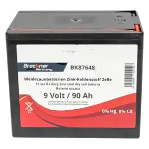 Baterie uscata (nereincarcabila) 9V 90Ah pentru gard electric Breckner Germany Plată sigură