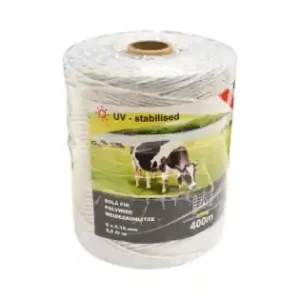 Rola fir alb 400m 1.6 mm. 5,5 Ohm/m gard electric Breckner Germany Ofertă exclusivă