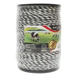Rola fir alb-negru fi 4 mm 3x0.2mm SS 500m gard electric Breckner Germany Cel mai bun preț
