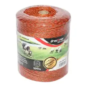 Rola fir portocaliu-maro fi 3mm 5x0.2mm SS, rezistenta 4.5 Ohm/m, 500m gard electric Breckner Germany Cumpără acum