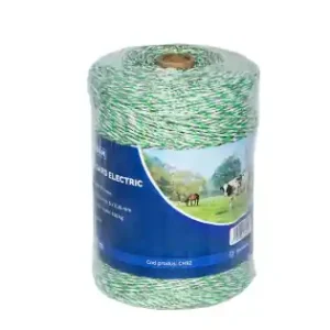 Rola fir verde-alb fi 3mm 6x0.3mm SS 0.31 Ohm/m, 500m gard electric Baisan Reducere specială