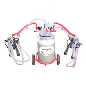 Aparat de muls vaci 2 posturi bidon 40L aluminiu cu vid in cadru(vacuum) Breckner Germany Discount