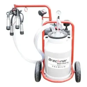 Aparat de muls vaci cu grup colector 160cc, sasiu vopsit electrostatic, bidon aluminiu 30L, 1 post Breckner Germany Preț promoțional