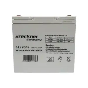 Transport gratuit Baterie sistem solar cu gel 12V 50Ah 20HR 229x138x208mm FCG12-50 Breckner Germany