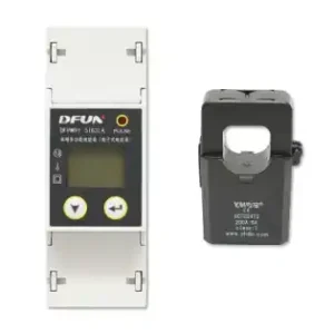 Retur gratuit Kit releu putere DFUN DFPM91 smart meter monofazic 220V/50Hz, 63A cu siguranta digitala 200A/5A, 24 mm