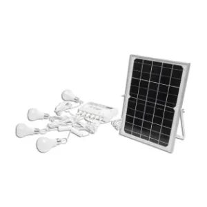 Cumpără acum Sistem pentru iluminat cu 4 becuri LED, panou solar 9V/12W si 1xUSB incarcare telefon Breckner Germany