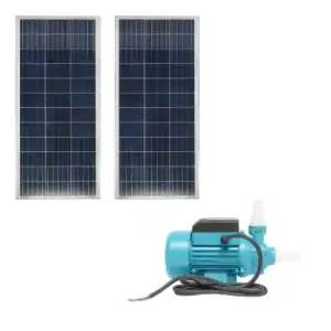Retur gratuit Pompa apa submersibila 12V, 180W, 1.5m3/h cu panou solar fotovoltaic 2x100W Breckner Germany