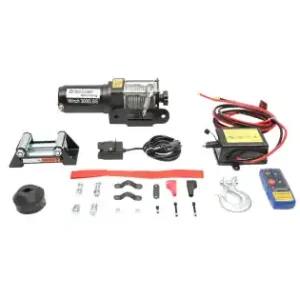Troliu electric cu telecomanda 12V, 1,6T (3000lbs) cablu otel 5x11m, solenoid 100A Breckner Germany Retur gratuit