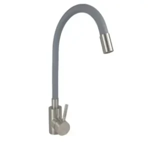 Baterie bucatarie MIXXUS SUS-011 REFL GRAY din otel inoxidabil, Monocomanda, Racorduri incluse Preț redus