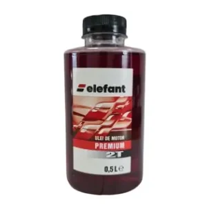 Ulei 0.5L, rosu amestec, motoare 2T, 30 ml/l, Elefant Expediere rapidă