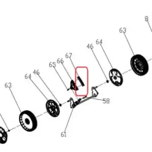 Capac maner RURIS PSRX500-2-67, pentru masina de tuns iarba Ruris RX500 Livrare rapidă