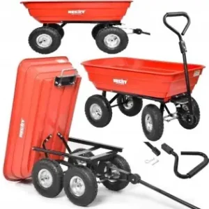 Remorca carucior HECHT52150 capacitate incarcare 250 kg, compatibila cu tractorasele de tuns iarba Reducere specială