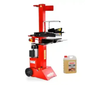 Despicator electric de lemne, vertical, HECHT 6810, 3000 W, forta 8 tone, diametru maxim bustean 30 cm, lungime bustean 55 cm + CADOU Ulei hidraulic HECHT HC 22, cantitate 4 litri, potrivit pentru despicatoarele de busteni Popular