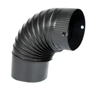 Cot pentru soba pe lemne 90˚ ø130mm Gri Mat Super ofertă